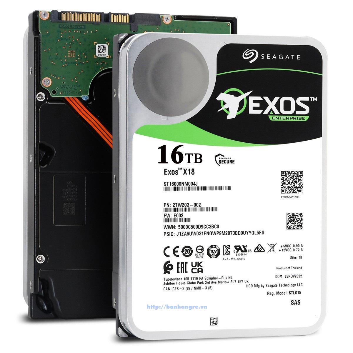 Ổ Cứng HDD Sata III Enterprise Seagate Exos X18 16TB (New)